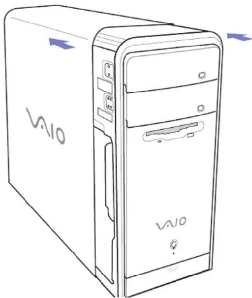 SONY PCV-RS306 Vaio - Öffnen des Geräts - 1