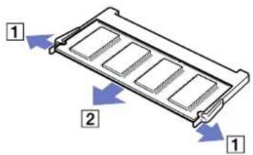 SONY Vaio VGN-A115Z - Removing and installing a memory module (VGN-A series) - 2