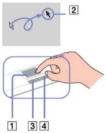 SONY Vaio VGN-A115Z - Using the touchpad - 1