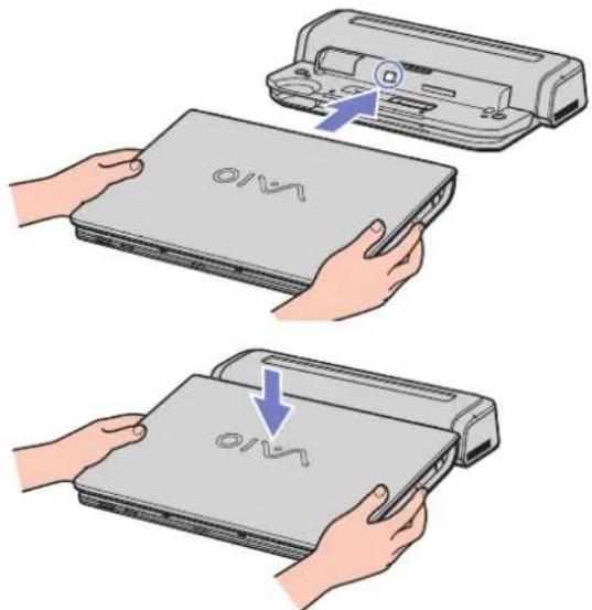 SONY Vaio VGN-A115Z - Attaching your computer to the port replicator - 4