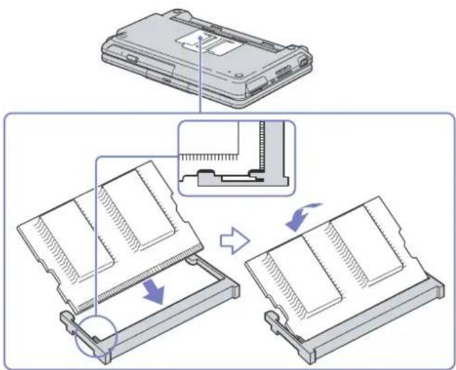 SONY Vaio VGN-A115Z - Removing and installing a memory module (PCG-TR series) - 4