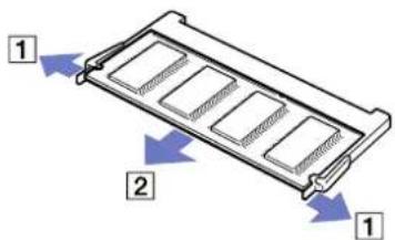 SONY Vaio VGN-A115Z - Removing and installing a memory module (VGN-A series) - 8