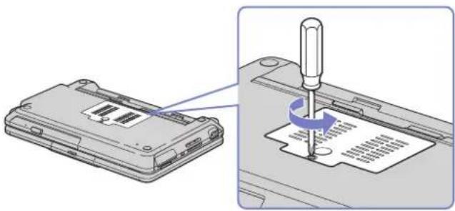 SONY Vaio VGN-A115Z - Removing and installing a memory module (PCG-TR series) - 1
