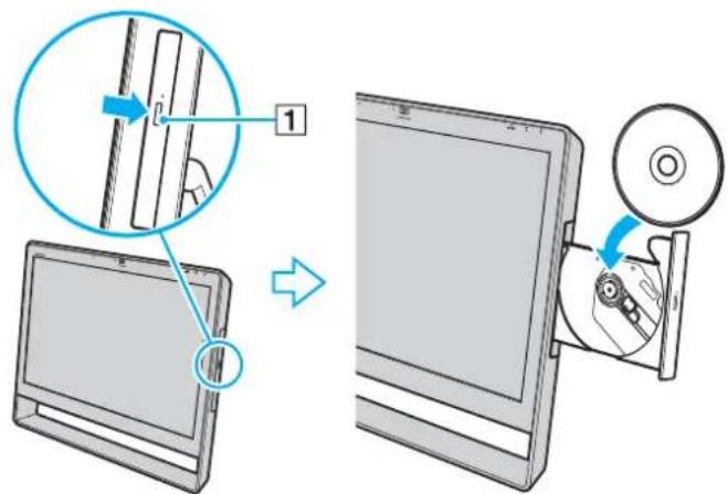 SONY Vaio VPCJ11M1E - To insert a disc - 1
