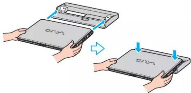 SONY Vaio VGN-FS415S - Attaching Your Computer to the Port Replicator - 3