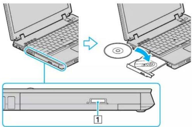SONY Vaio VGN-BX396VP - To insert a disc - 1