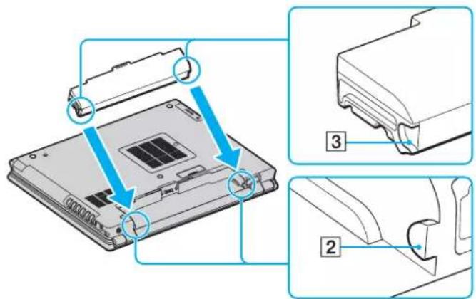 SONY Vaio VGN-BX396VP - Installing the Battery Pack - 2