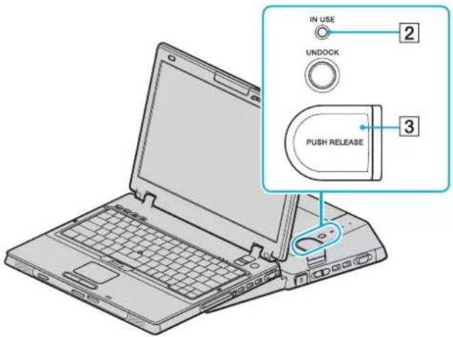 SONY Vaio VGN-BX396VP - Press the UNDOCK button (1). - 4