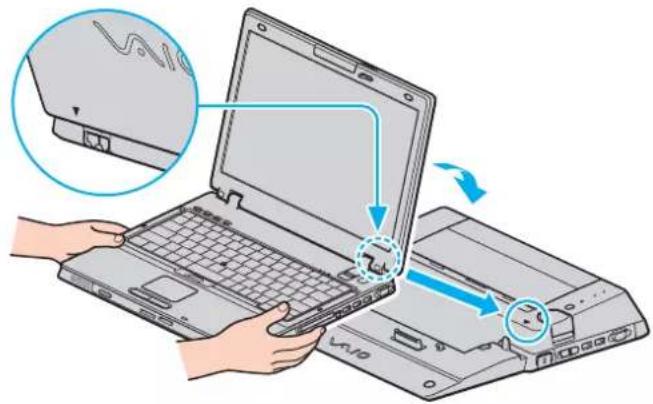 SONY Vaio VGN-BX396VP - Attaching Your Computer to the Multi Function Bay Docking Station - 4