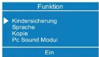 Funktion ▶ Kindersicherung Sprache Kopie Pc Sound Modul Ein
