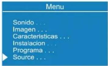 Menu Sonido ... Imagen ... Caracteristicas ... Instalacion ... Programa ... Source ...