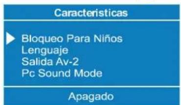 Características Bloqueo Para Niños Lenguaje Salida Av-2 Pc Sound Mode Apagado