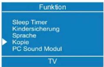 Funktion Sleep Timer Kindersicherung Sprache Kopie PC Sound Modul TV