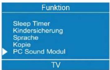Funktion Sleep Timer Kindersicherung Sprache Kopie PC Sound Modul TV