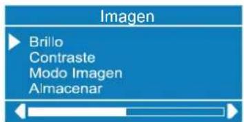 Imagen ► Brillo Contraste Modo Imagen Almacenar