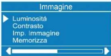 Immagine ► Luminosità Contrasto Imp. Immagine Memorizza