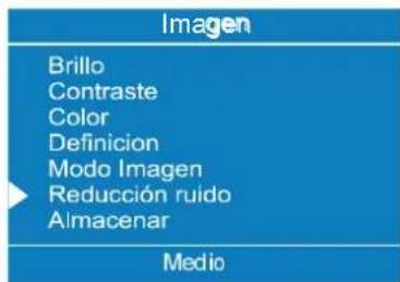 Imagen Brillo Contraste Color Definicion Modo Imagen Reducción ruido Almacenar Medio