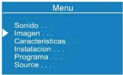 Menu Sonido ... Imagen ... Caracteristicas ... Instalacion ... Programa ... Source ...