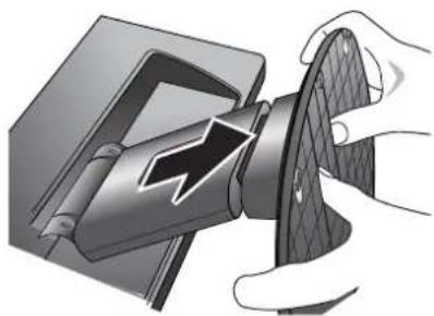 BENQ GL2023A - Press the locking clips to detach the monitor base from the monitor stand arm. - 3