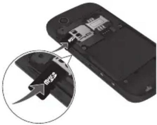 LG GM310 - Installing a memory card - 1