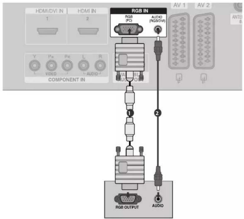 LG 37LC41-ZA - When connecting with a D-sub 15 pin cable - 1