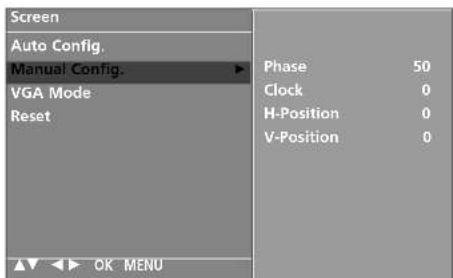 LG 37LC41-ZA - Adjustment for screen Phase, Clock, Position - 4