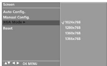 LG 32LC51-ZA - Selecting Wide VGA/XGA mode - 4