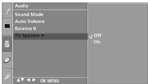 LG 32LC51-ZA - TV SPEAKERS ON/OFF SETUP - 3