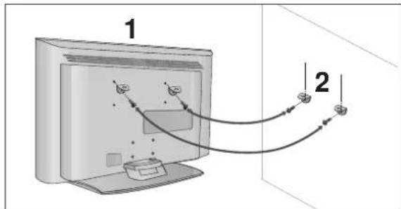 LG 32LC51-ZA - ATTACHING THE TV TO A WALL - 2