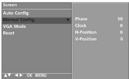LG 32LC51-ZA - Adjustment for screen Phase, Clock, Position - 4