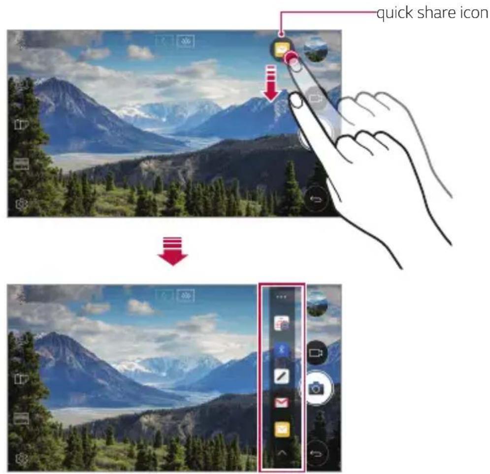 quick share icon down down