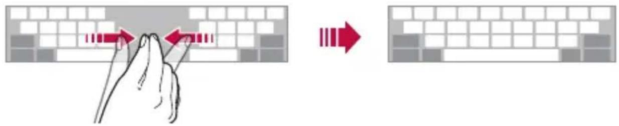Diagram illustrating typing process with hand gesture and right-hand rule, showing key finger placement before and after typing.