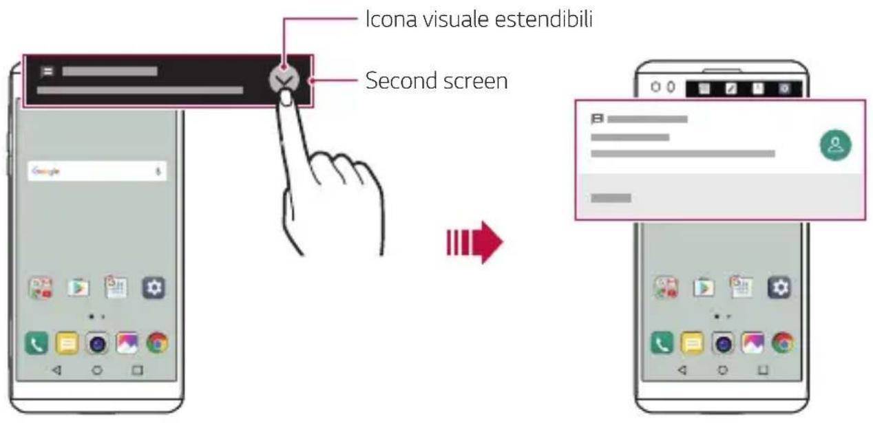 Icona visuale estendibili Second screen