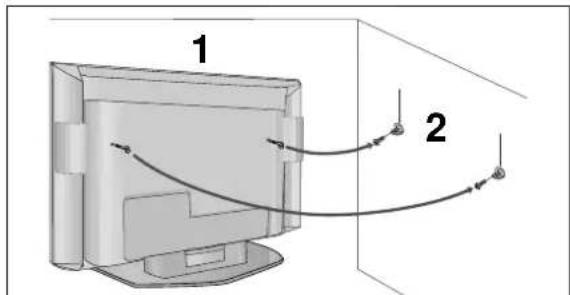 LG 42LC53-ZA - ATTACHING THE TV TO A WALL - 1