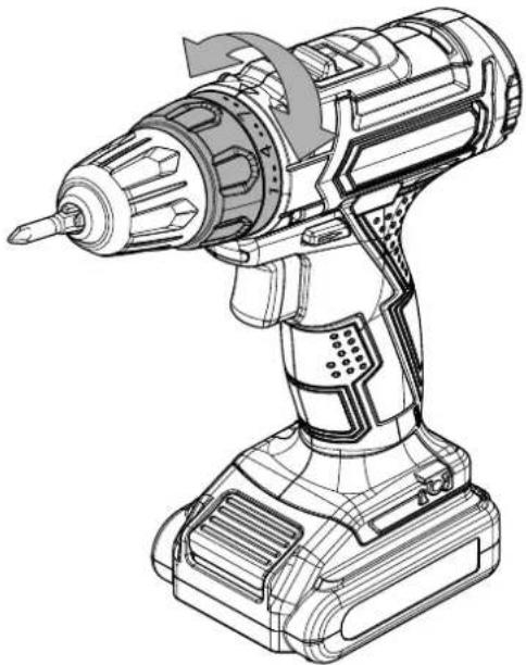 TROTEC PSCS 11-16V - Drehmomentvorwahl / Bohrstufe - 1