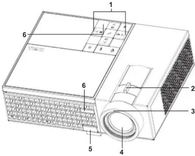 DELL M209X - Informationen über den Projektor - 1