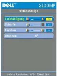 DELL 2100MP - Menü Videoanzeige - 2