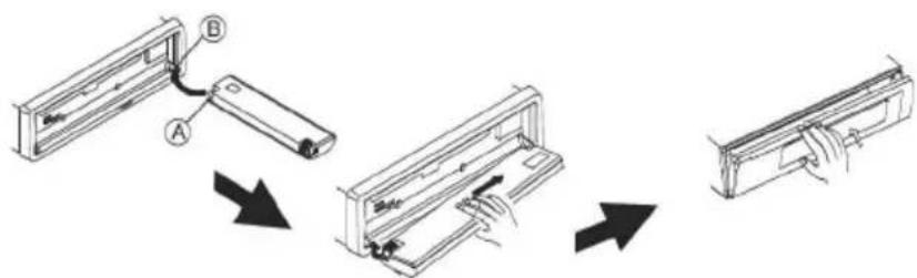Xomax XM-CD605 - Einbau des Bedienteils - 1
