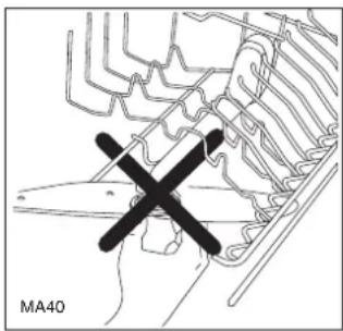 ZANKER GE64032S - NIEMALS versuchen, die oberen Sprüharme zu entfernen. - 1