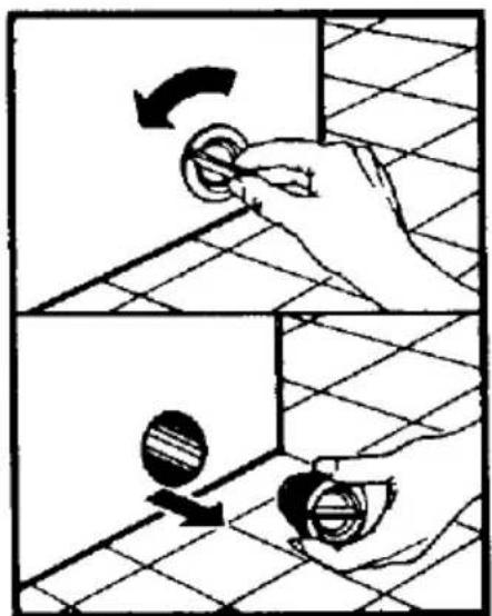 Diagram illustrating a mechanical or electrical process with labeled steps and directional arrows indicating rotation or movement.