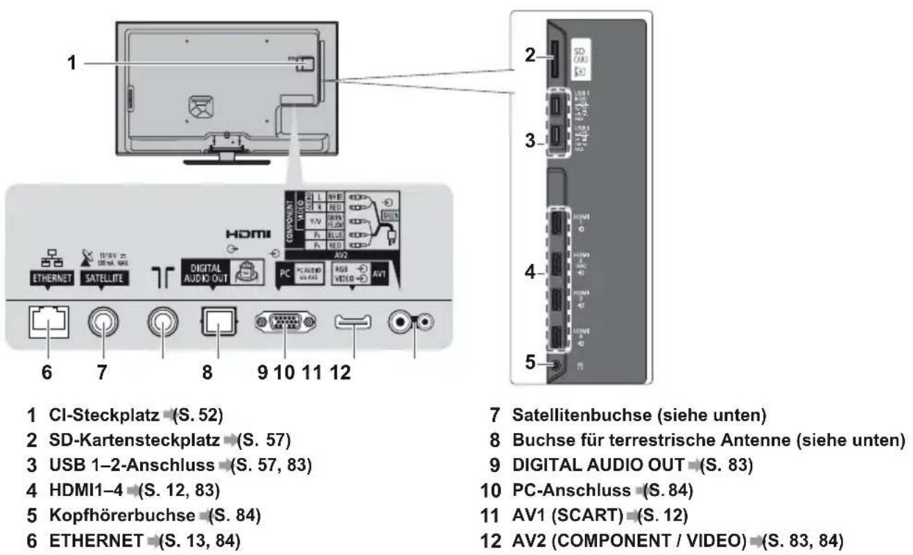 PANASONIC Viera TX-L37EW5 - Grundlegende Anschlüsse - 1