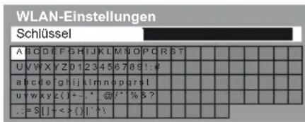 PANASONIC Viera TX-L37EW5 - Geben Sie den Verschlüsselungscode des Zugangspunkts ein - 1