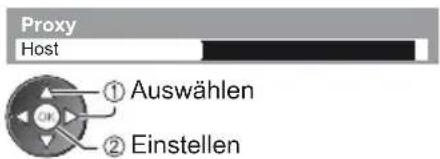 PANASONIC Viera TX-L37EW5 - Wählen Sie [Proxy] 2. Geben Sie die Adresse ein - 2