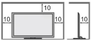 PANASONIC Viera TX-L37EW5 - Die Belüftungsschlitze an der Rückwand nicht blockieren - 1