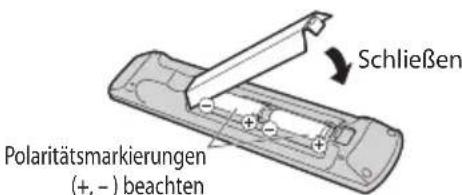 PANASONIC Viera TX-L37EW30 - Einlegen / Entfernen der Batterien der Fernbedienung - 2