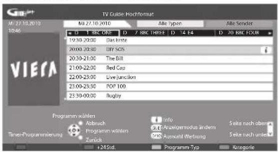 PANASONIC Viera TX-L37EW30 - Rufen Sie den Programmassistenten auf. - 2