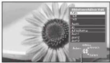 PANASONIC Viera TX-L37ES31 - Rufen Sie die Bildseitenverhältnis-Wahlliste auf. - 2