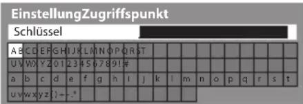 PANASONIC Viera TX-L37ES31 - Geben Sie den Verschlüsselungscode des Zugangspunktes ein (Legen Sie die Zeichen nacheinander fest) - 1