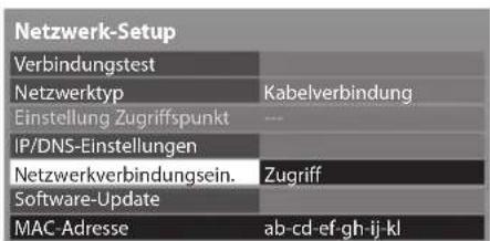 PANASONIC Viera TX-L37ES31 - Auswahl [Netzwerkverbindungseinstellungen] - 1