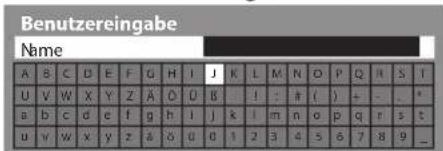 PANASONIC Viera TX-L37ES31 - Eingeben von Zeichen über die eingeblendete Tastatur - 1